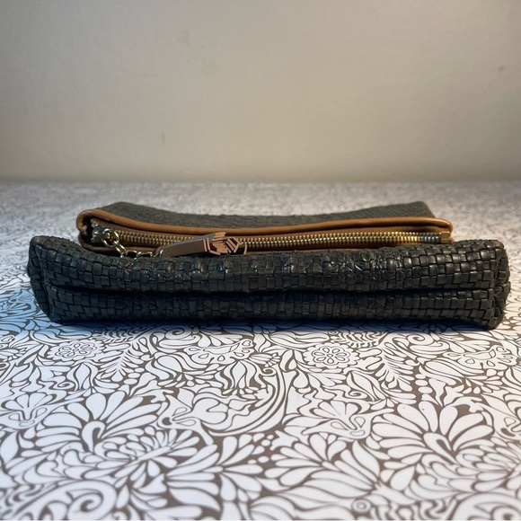 Escada Woven Leather Fold-Over Clutch 80% Off Est. - Picture 6 of 16